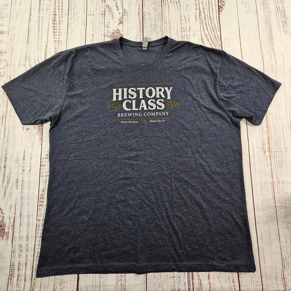 History Class Brewing Co Panama City FL Gray Short Sleeve T-Shirt‎ Men's 3XL